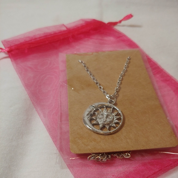 Silver Moon & Sun Necklace - Picture 9 of 9